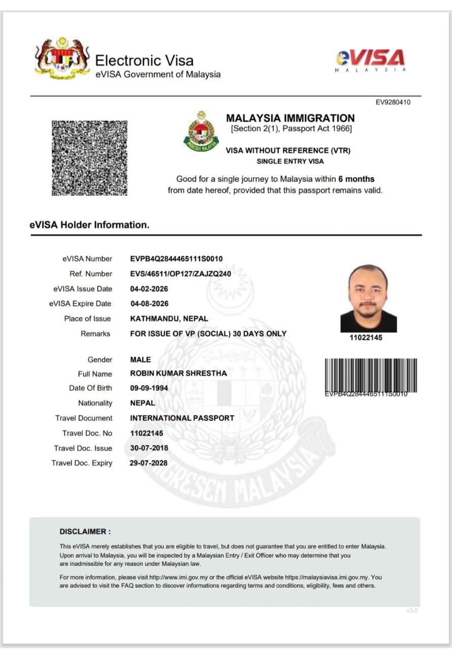 Indonesia Tourist Visa (Bali)